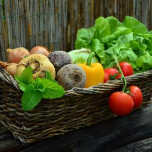 vegetables, basket, vegetable basket